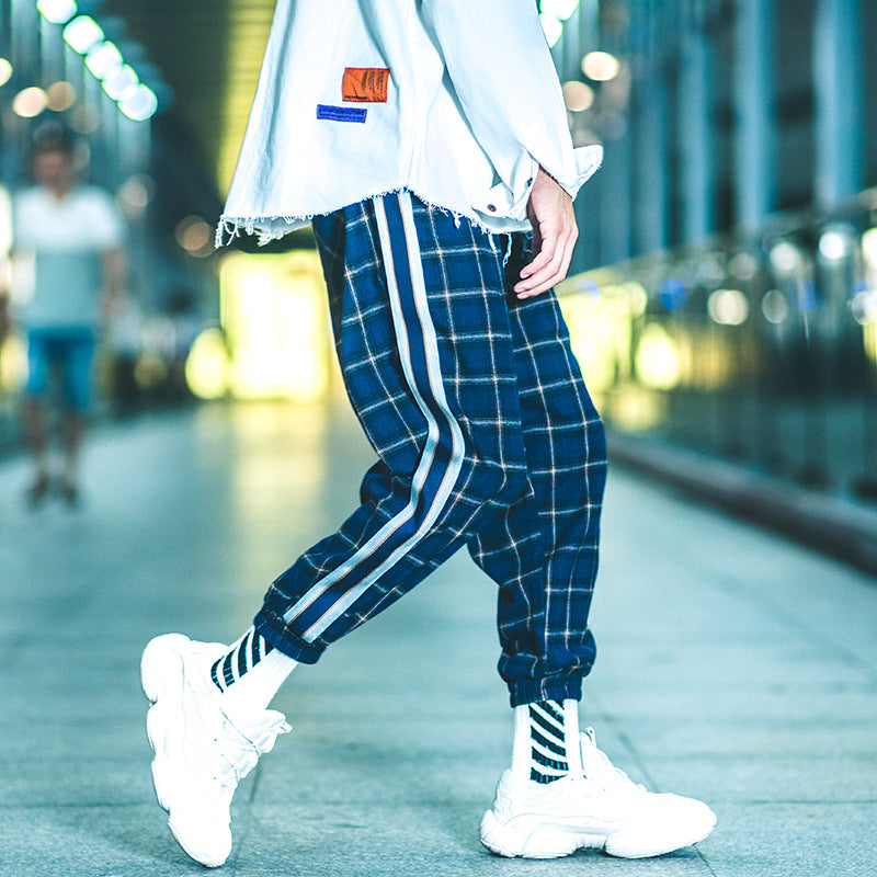 Plaid casual pants