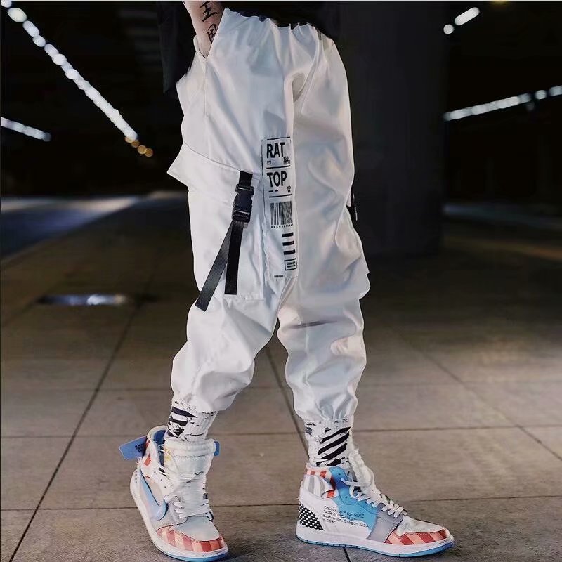 Loose cropped track pants