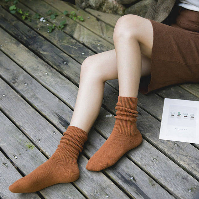 Women's cotton vertical stripe socks