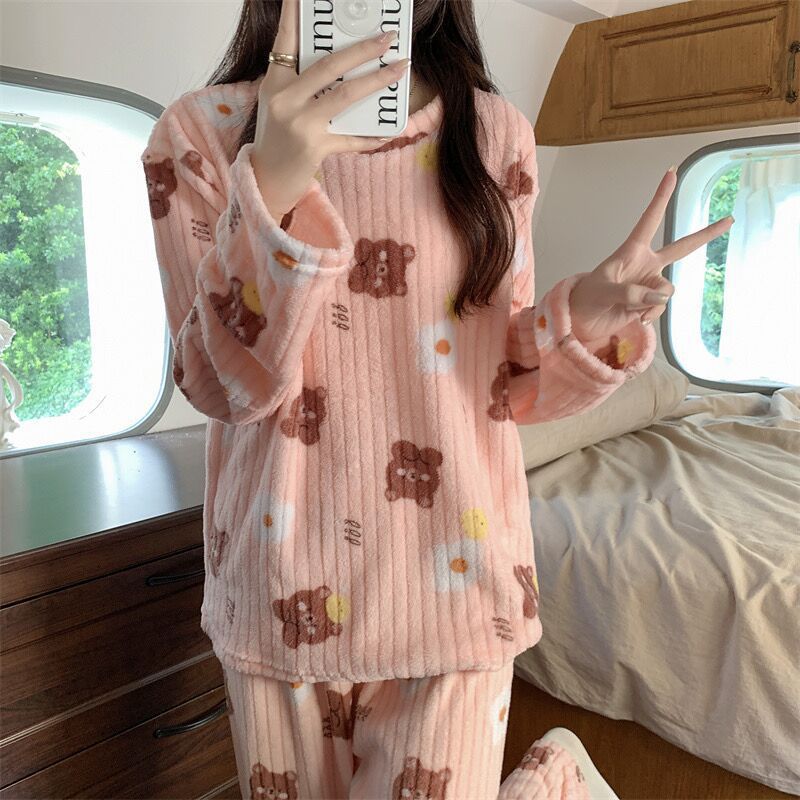 Women's Pajamas Autumn Winter Warm Pyjamas Sets