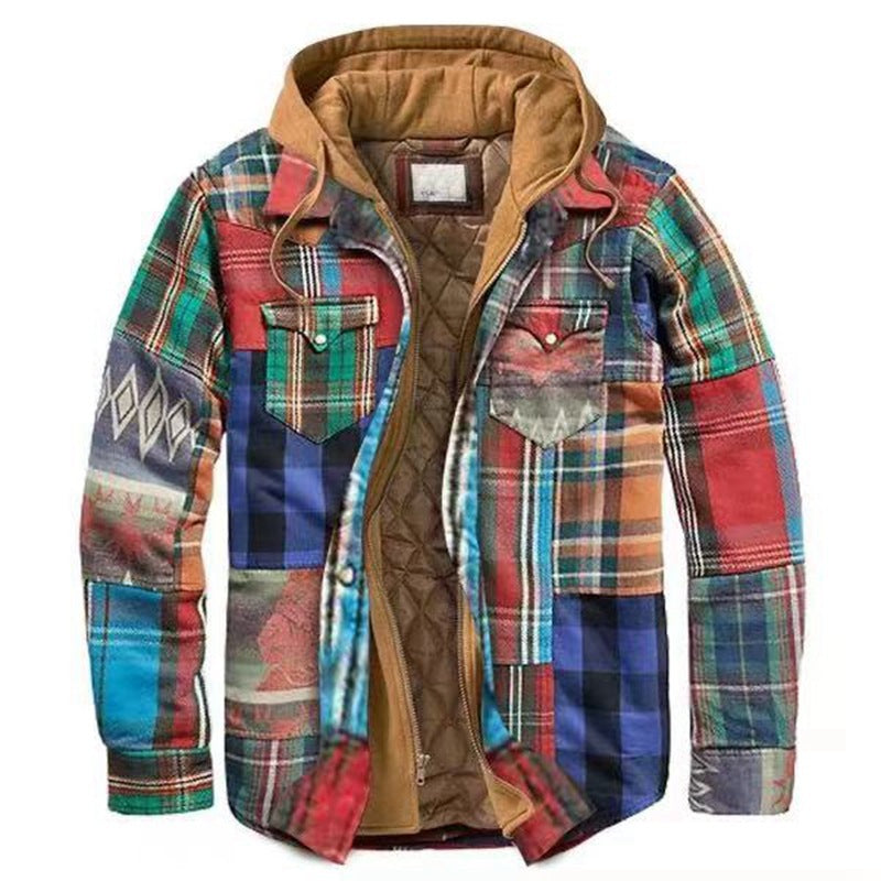 Non-Positioning Printed Loose Hooded Jacket Coat Shirt