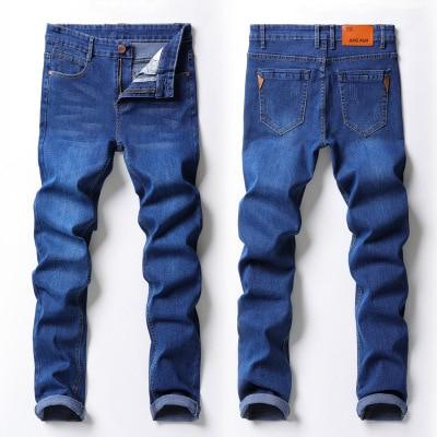 Fashion Men's Straight Stretch Denim Trousers