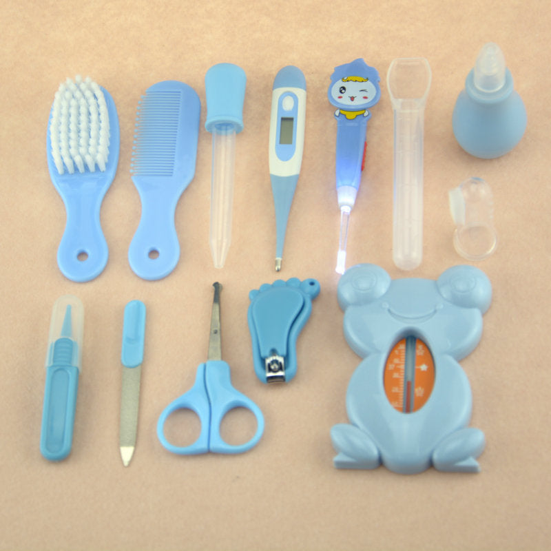 Newborn Baby Care Kits Nose Cleaner Feeder Earpick Tools Grooming Bag Set