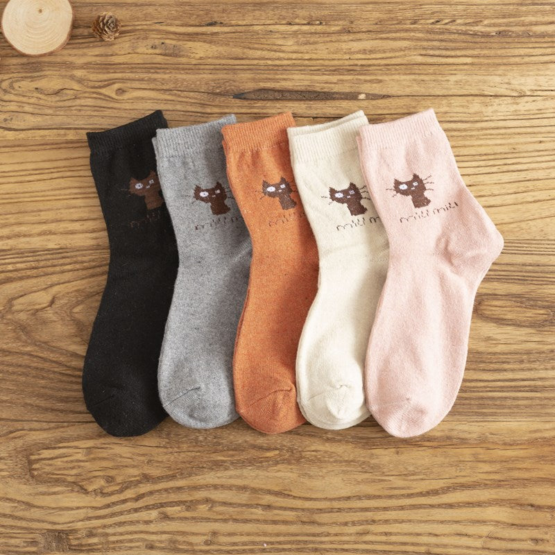 Golden Fawn Rabbit Hair Socks Women's Stockings