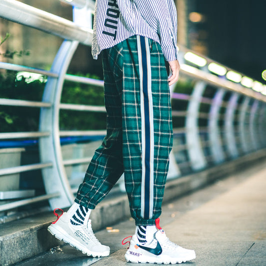 Plaid casual pants