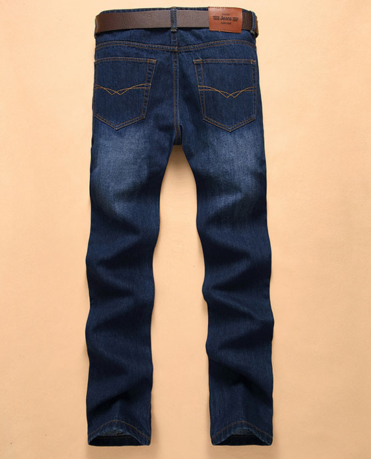 Korean men's straight jeans men's denim trousers