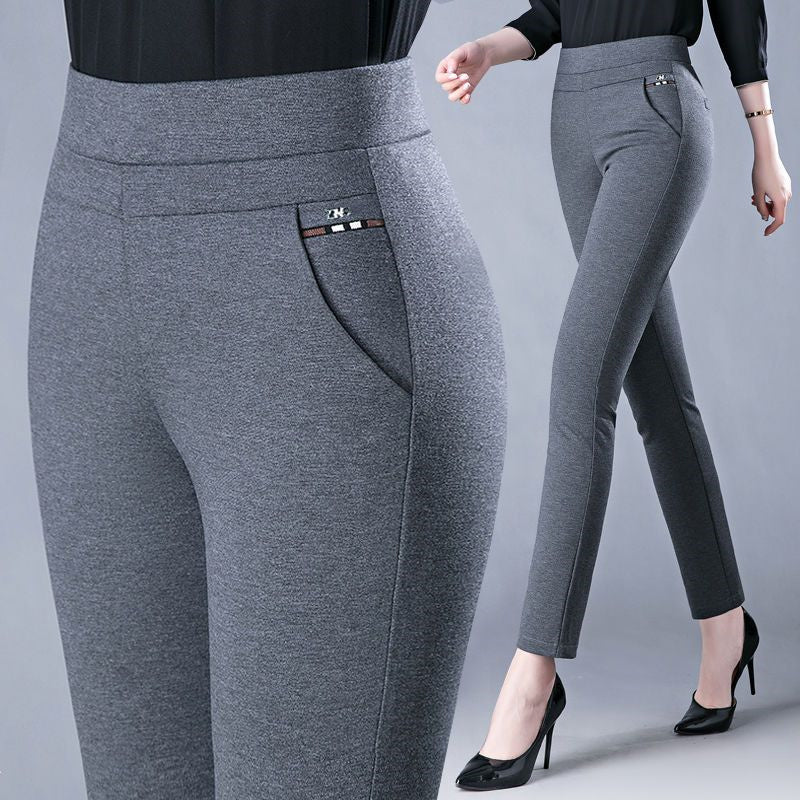 Women's Elastic High-waisted Casual Pants