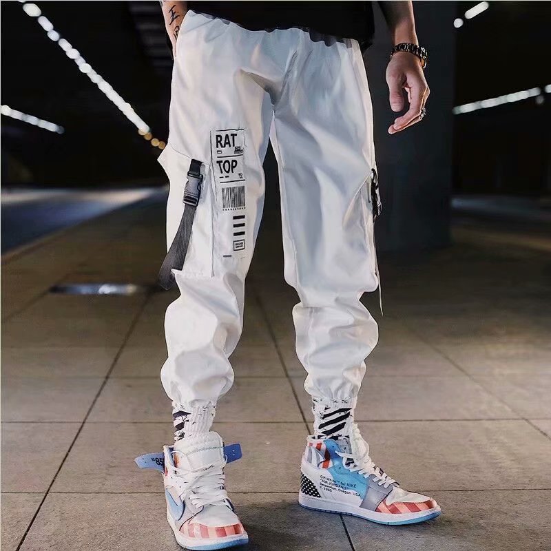 Loose cropped track pants