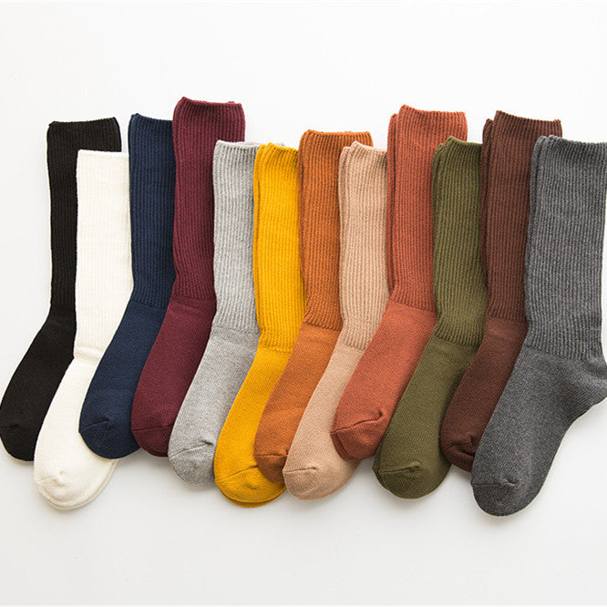 Women's cotton vertical stripe socks