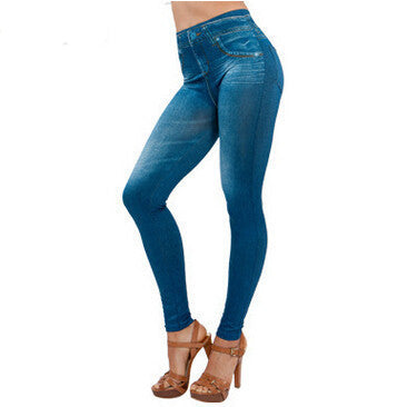 Seamless stretch-leg jeans