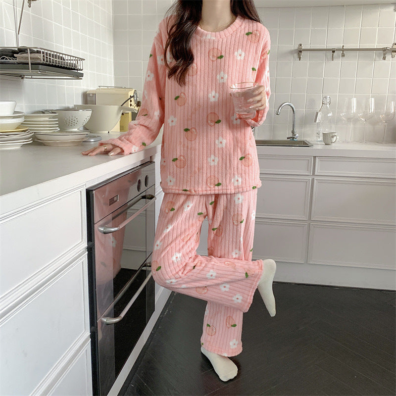 Women's Pajamas Autumn Winter Warm Pyjamas Sets