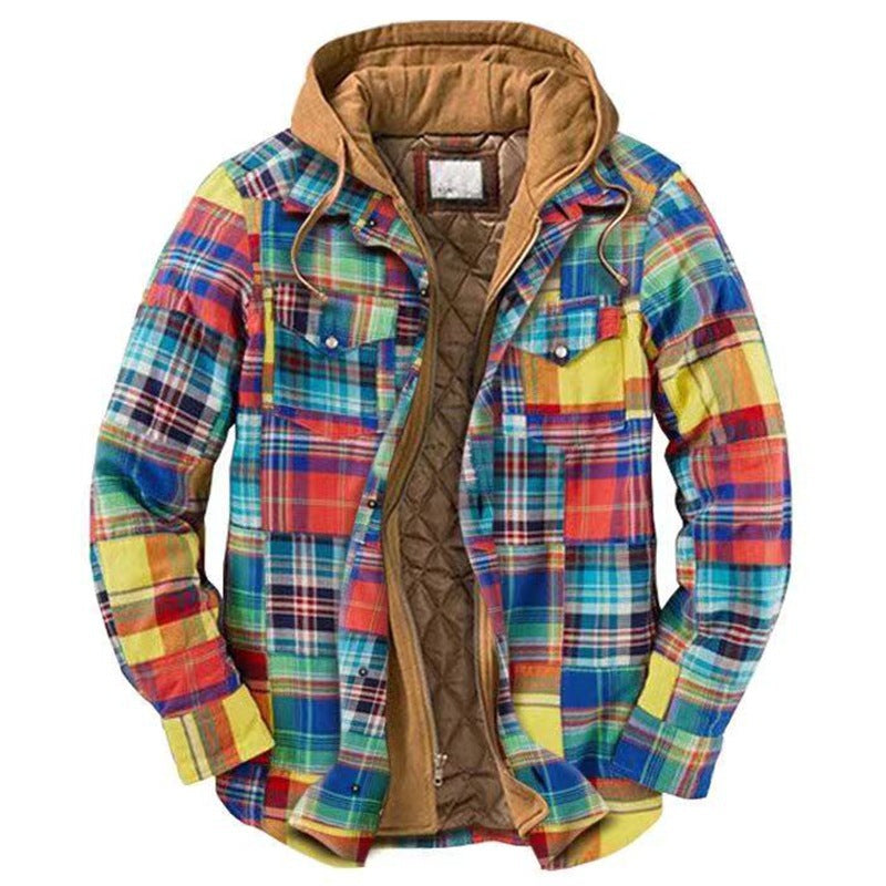 Non-Positioning Printed Loose Hooded Jacket Coat Shirt