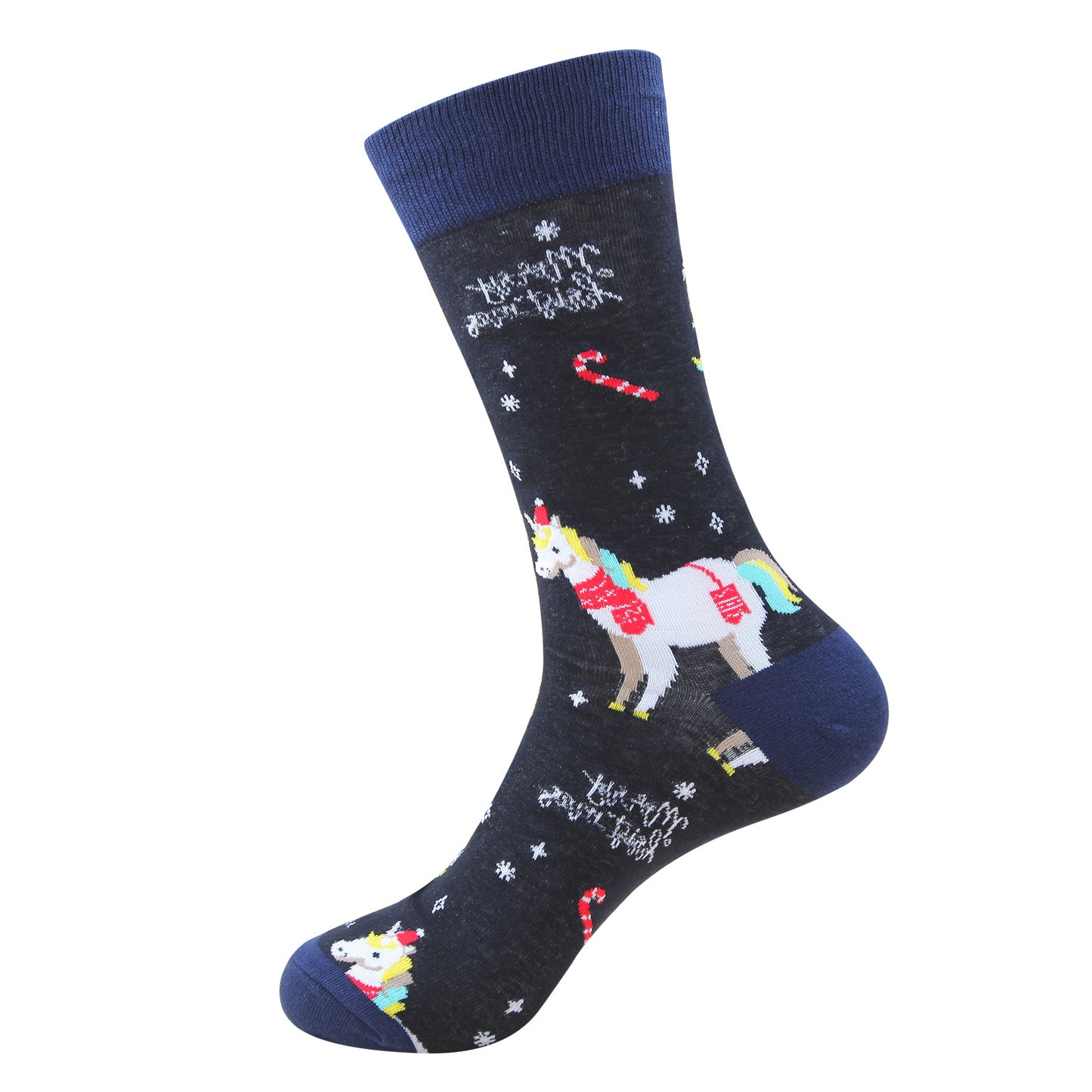 Santa Elk Cartoon Cotton Socks