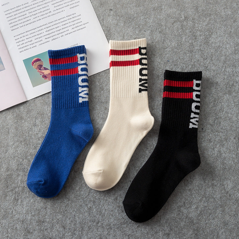 Men's Fashion Casual Mid-calf Cotton Socks